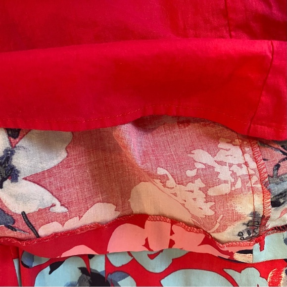 VINCE CAMUTO women's 12 floral pink sleeveless fit & flare party summer dress - Picture 8 of 10